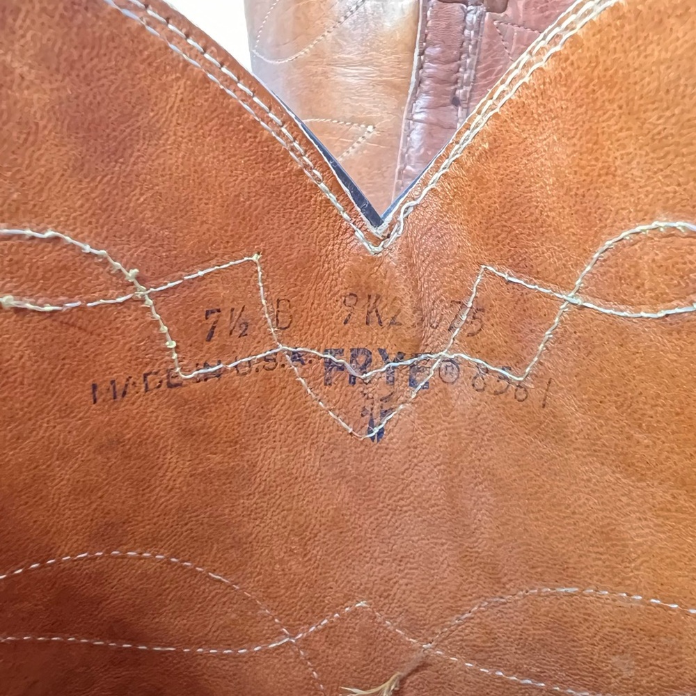 Vintage 1970’s Frye Leather Tall Campus Boots - Picture 5 of 7